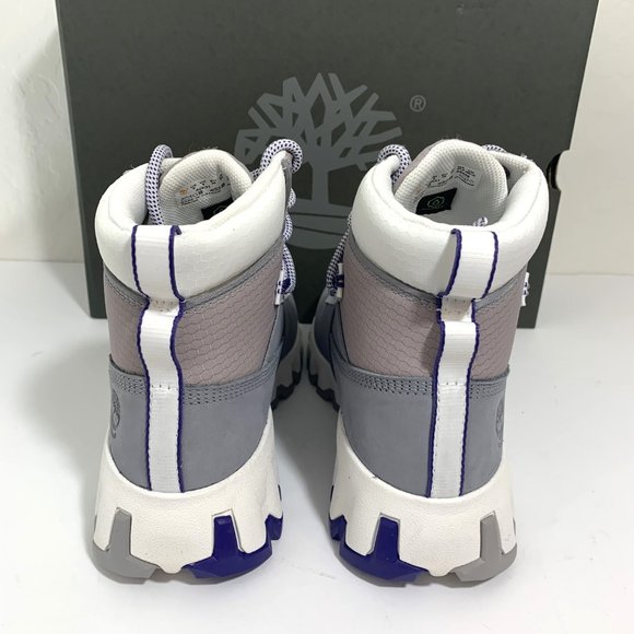 Timberland GreenStride Edge Waterproof Boots Leather Hiker Booties Grey Nubuck - Picture 4 of 8